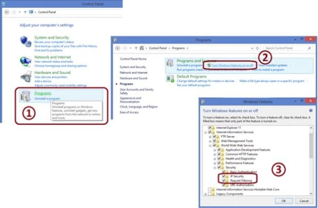 program and feature option
