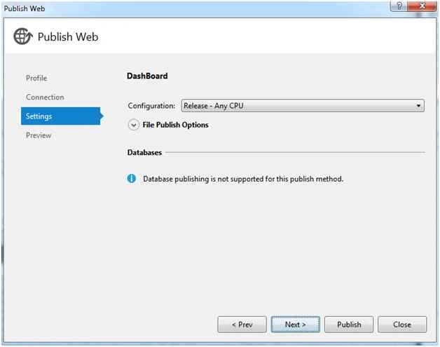 settings tab