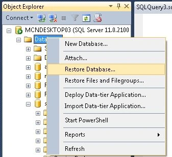 Restore Database