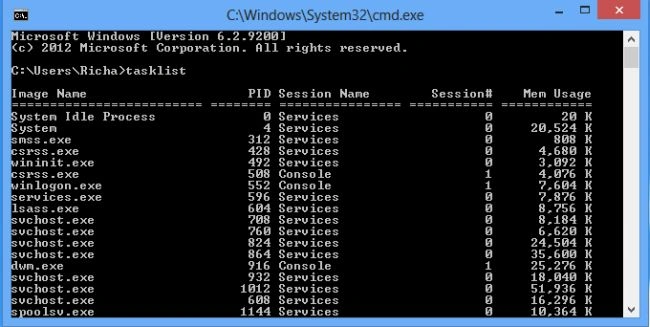 Running processes 