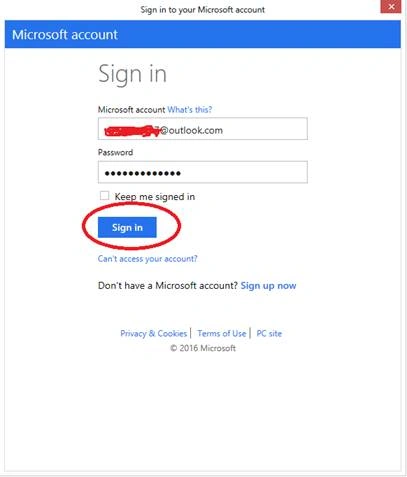 sign in