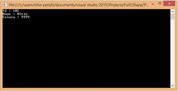nameof output