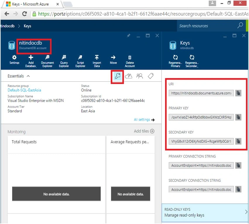 DocumentDB account