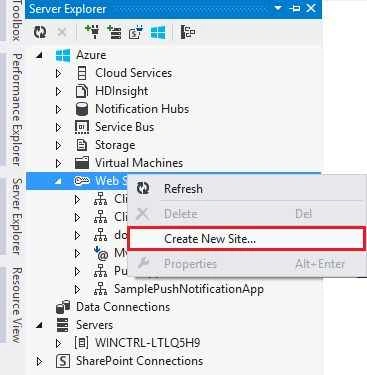 create new site