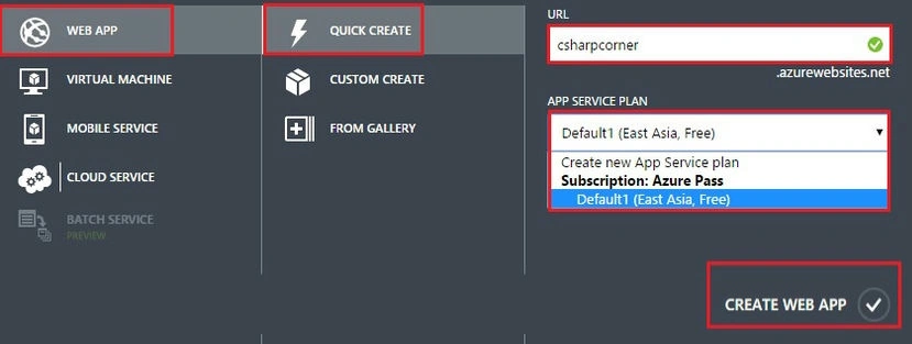 Create Web App