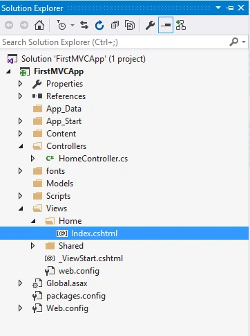 Solution explorer