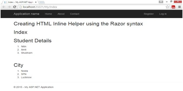 Inline HTML Helpers