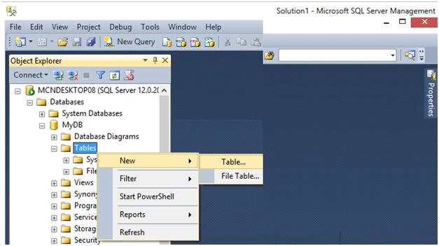 Create a Database