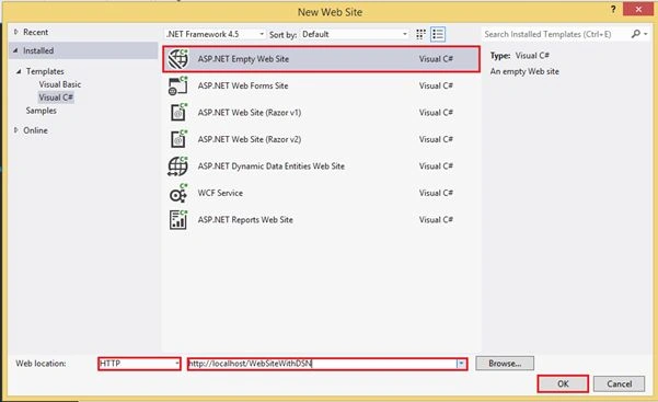 create a web site