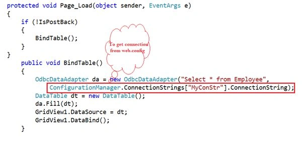 OdbcDataAdapter