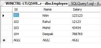 Table Data