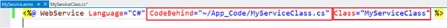 code behind
