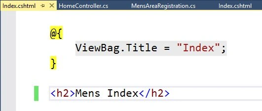 Index Action in Men Area
