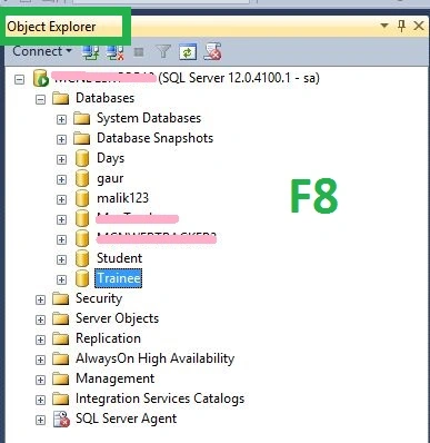 object explorer