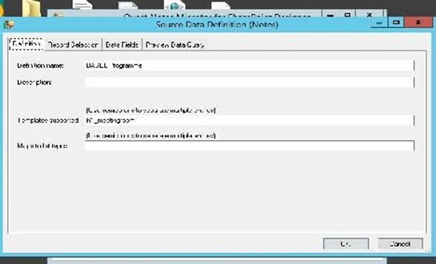 source data defination