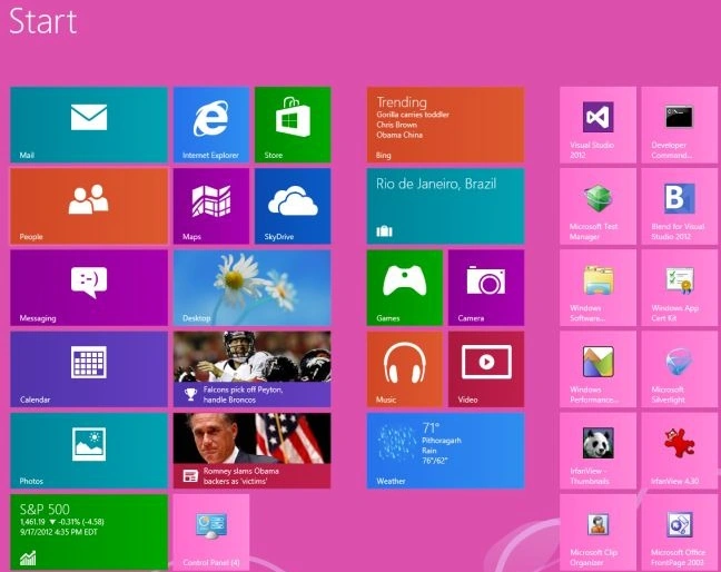 Start window