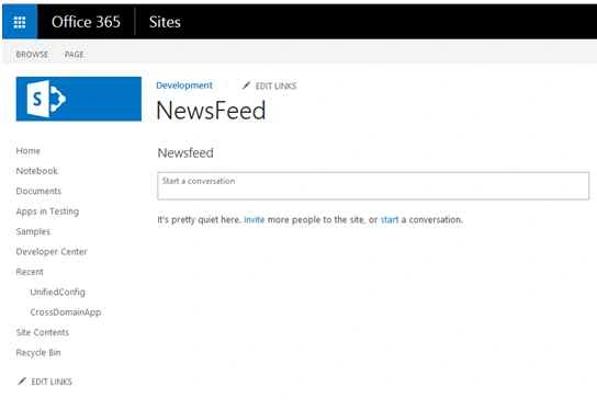 news feed web part