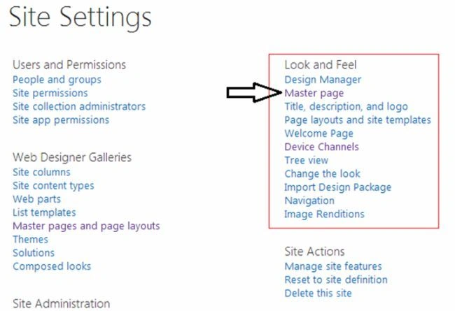 Master Page in sharepoint