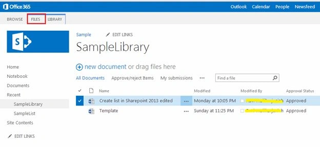 document in library