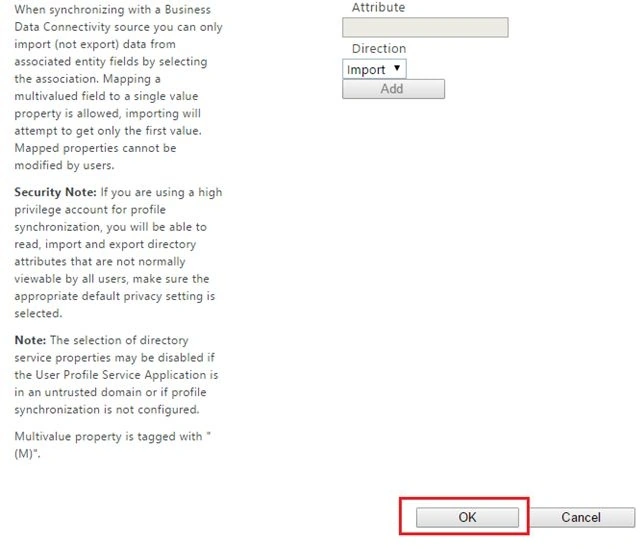 click ok to create a property