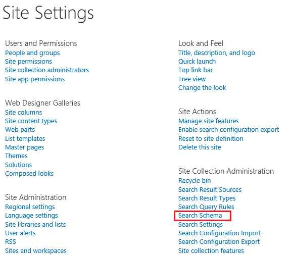 Search Schema