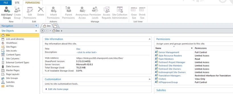 SharePoint site
