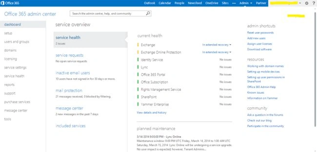 Admin Center