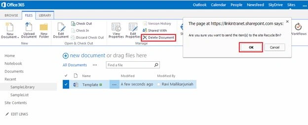 Delete document