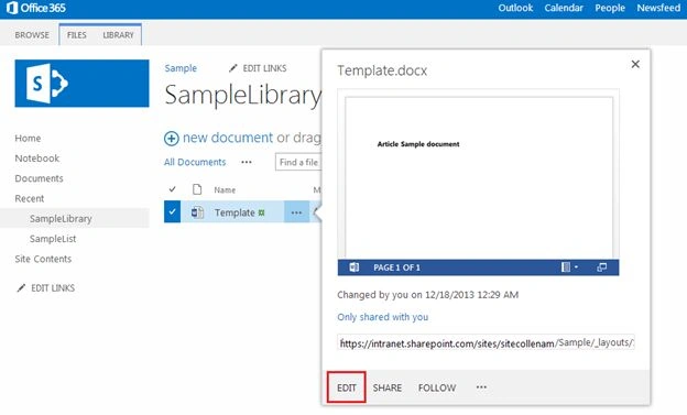 Edit the document 