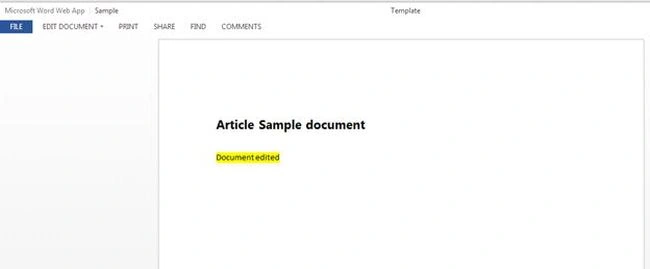 updated sharepoint document