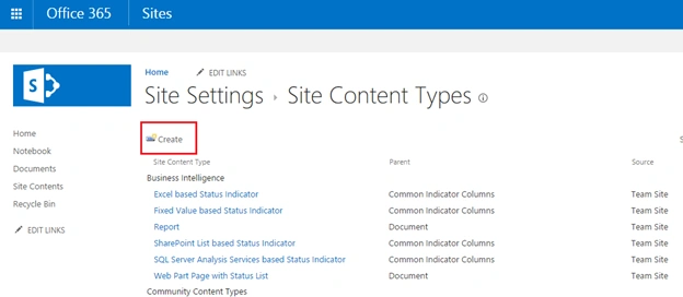 Content Type Hub
