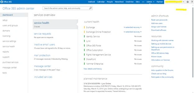 Admin Center