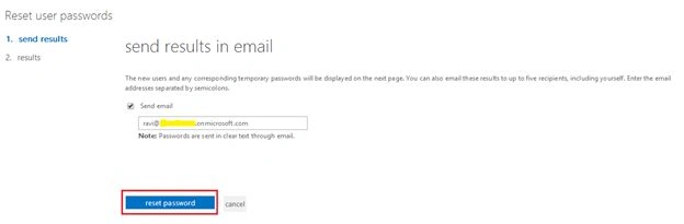 Reset Passwords