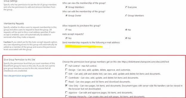 Group Settings