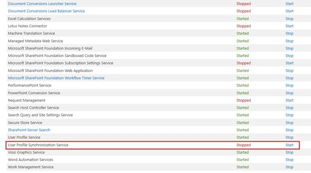 Services on Server