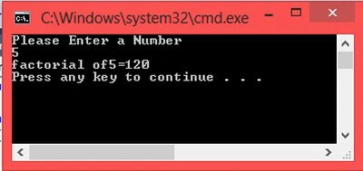 program output