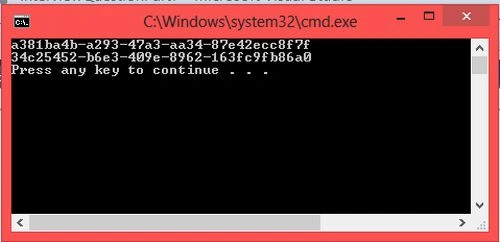 show output