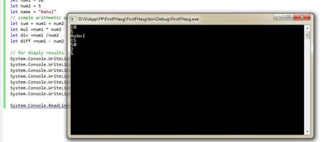 program output