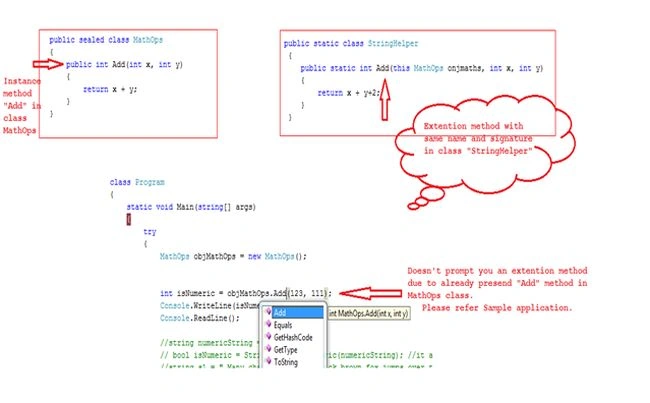 extension method with the same name and signature