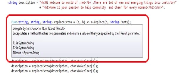 func <>