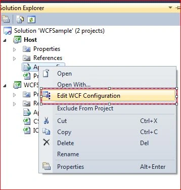 edit WCF configuration