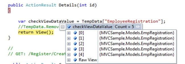check view data value