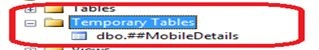 Global temporary table