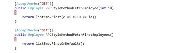 methods of WebApi