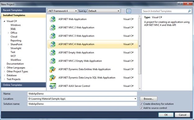 create a sample web application
