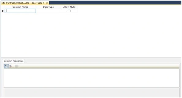 Create Table