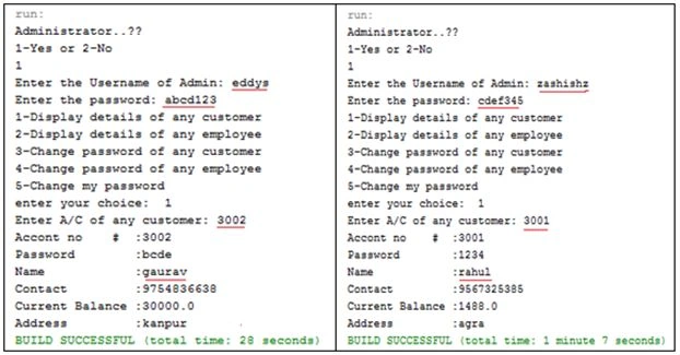 details of two customers
