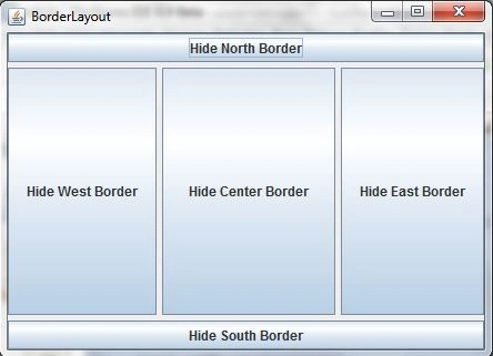 Border layout manager