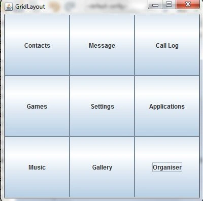 Grid Layout manager