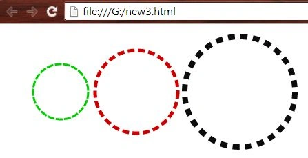Circle with different dashed strokes only